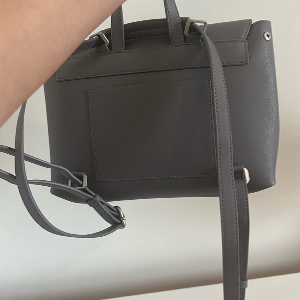 Pixie Mood Gray Leather Handbag/Backpack Bag - image 5